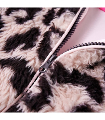 Kids' Coat Faux Fur Light Pink 128