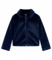 Kids' Coat Faux Fur Navy 128