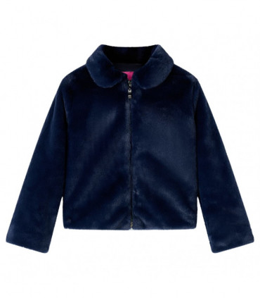 Kids' Coat Faux Fur Navy 92