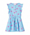 Kids' Dress with Buttons Sleeveless Blue 104