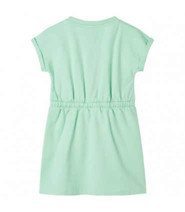 Kids' Dress with Drawstring Bright Green 104