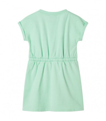 Kids' Dress with Drawstring Bright Green 128