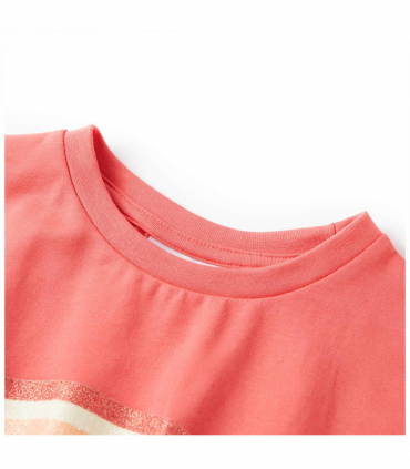 Kids' Dress with Drawstring Coral 104