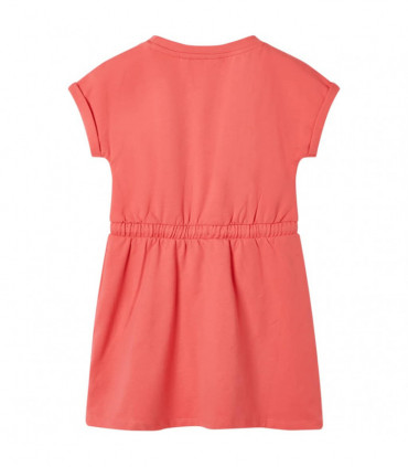 Kids' Dress with Drawstring Coral 140