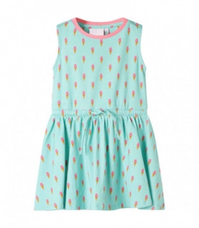 Kids' Dress with Drawstring Light Mint 104
