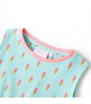 Kids' Dress with Drawstring Light Mint 104