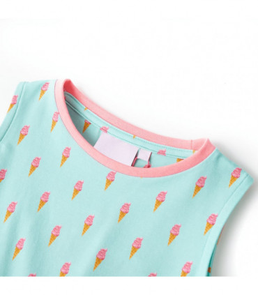 Kids' Dress with Drawstring Light Mint 116