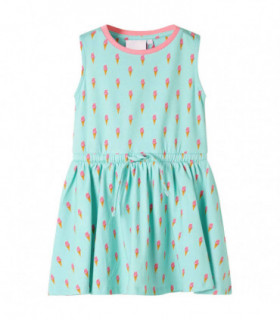 Kids' Dress with Drawstring Light Mint 128