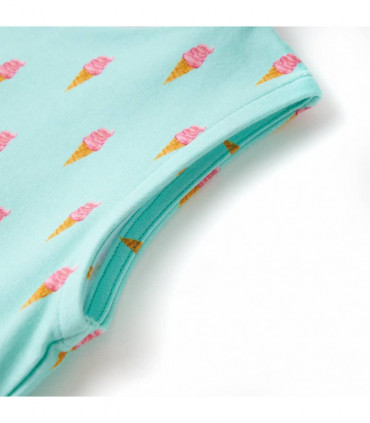 Kids' Dress with Drawstring Light Mint 128