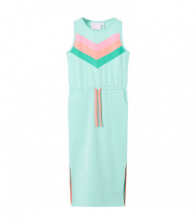Kids' Dress with Drawstring Light Mint 128