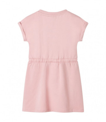 Kids' Dress with Drawstring Light Pink 104