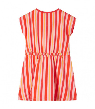 Kids' Dress with Drawstring Pink and Red 140