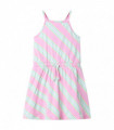 Kids' Dress with Drawstring Sleeveless Pink 104