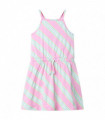 Kids' Dress with Drawstring Sleeveless Pink 116