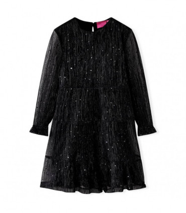 Kids' Dress with Long Sleeves Black 128