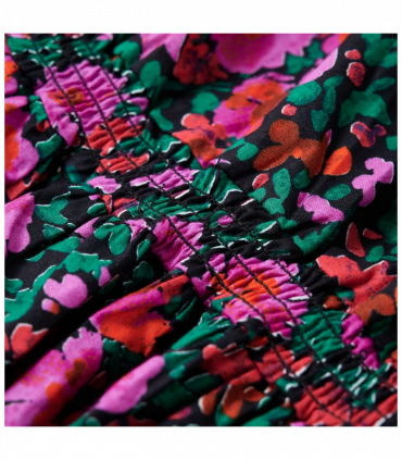 Kids' Dress with Long Sleeves Bright Pink 128