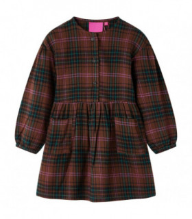 Kids' Dress with Long Sleeves Cognac 104