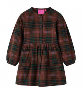 Kids' Dress with Long Sleeves Cognac 92