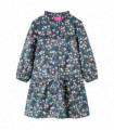 Kids' Dress with Long Sleeves Dark Blue 104