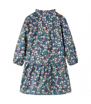 Kids' Dress with Long Sleeves Dark Blue 116