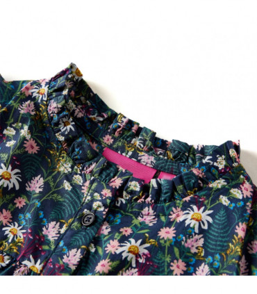 Kids' Dress with Long Sleeves Dark Blue 92