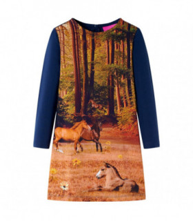 Kids' Dress with Long Sleeves Navy 104