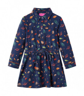 Kids' Dress with Long Sleeves Navy 116