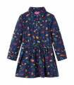 Kids' Dress with Long Sleeves Navy 128
