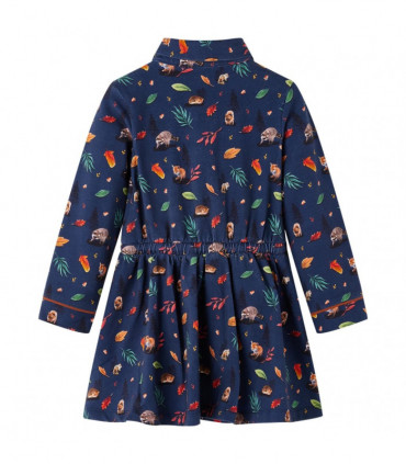 Kids' Dress with Long Sleeves Navy 128