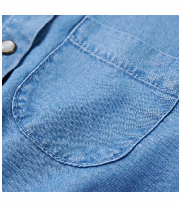 Kids' Dress with Long Sleeves Navy and Denim Blue 104