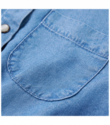 Kids' Dress with Long Sleeves Navy and Denim Blue 116