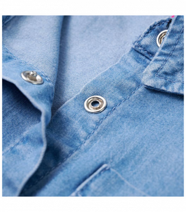 Kids' Dress with Long Sleeves Navy and Denim Blue 116