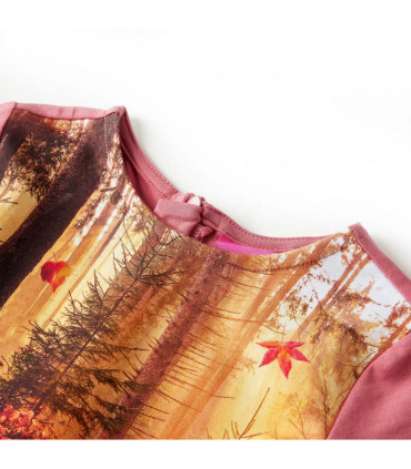 Kids' Dress with Long Sleeves Old Pink 140