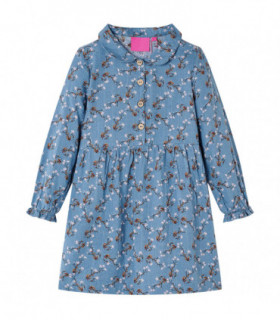 Kids' Dress with Long Sleeves Petrol 116