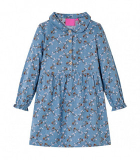Kids' Dress with Long Sleeves Petrol 128