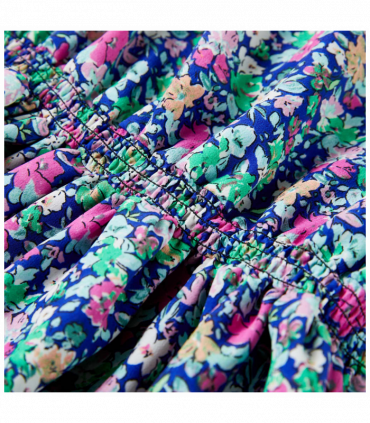 Kids' Dress with Ruffle Sleeves Cobalt Blue 104