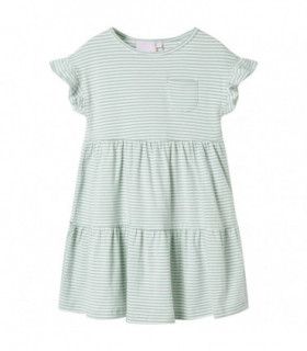 Kids' Dress with Ruffle Sleeves Mint 128
