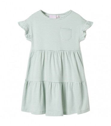 Kids' Dress with Ruffle Sleeves Mint 128