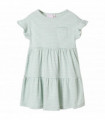Kids' Dress with Ruffle Sleeves Mint 92