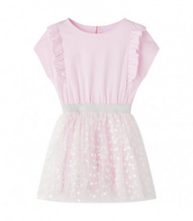 Kids' Dress with Ruffles Light Pink 104