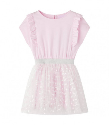 Kids' Dress with Ruffles Light Pink 104