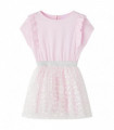 Kids' Dress with Ruffles Light Pink 128
