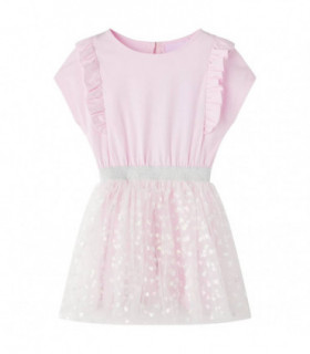 Kids' Dress with Ruffles Light Pink 92