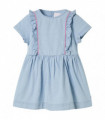Kids' Dress with Ruffles Soft Blue 104
