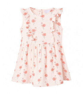 Kids' Dress with Ruffles Soft Pink 104