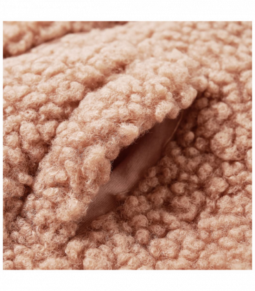 Kids' Hooded Jacket Teddy Faux Fur Light Cognac 104