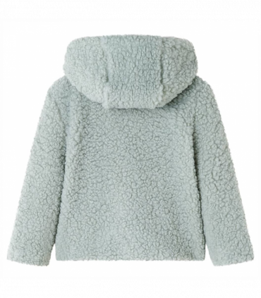 Kids' Hooded Jacket Teddy Faux Fur Mint Green 128