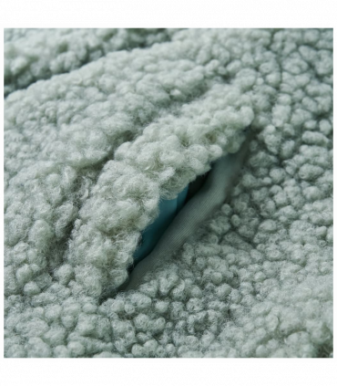 Kids' Hooded Jacket Teddy Faux Fur Mint Green 128