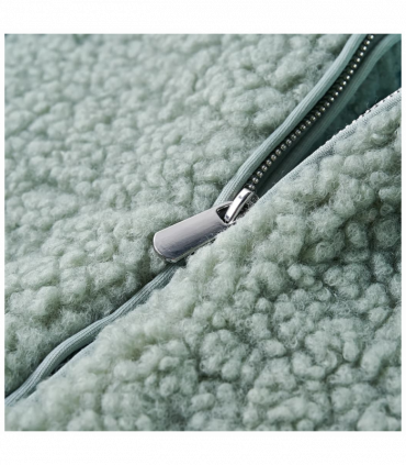 Kids' Hooded Jacket Teddy Faux Fur Mint Green 92