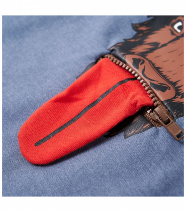 Kids' Hooded Sweatshirt Blue Melange 116